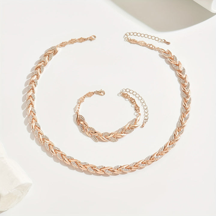 Eleganten Set Ribje Rep z Steklom in Dragulji