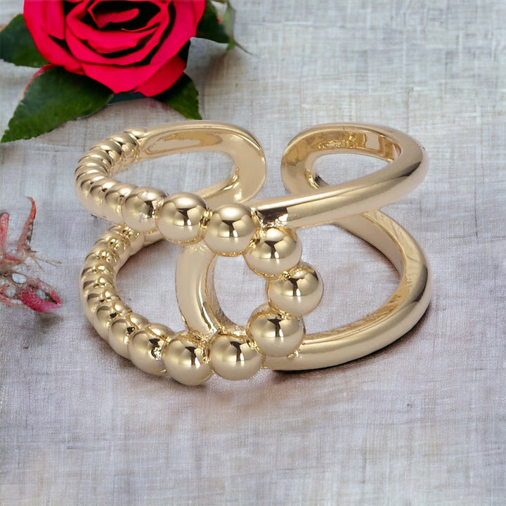 Anel Vittoria Twist Double Band - Zlato ali Srebro
