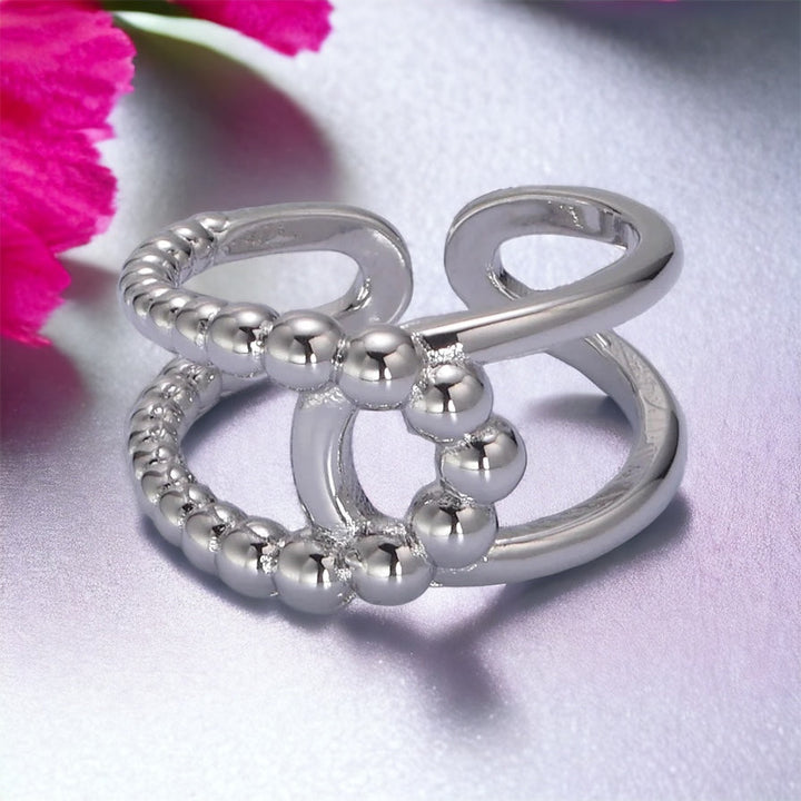 Anel Vittoria Twist Double Band - Zlato ali Srebro